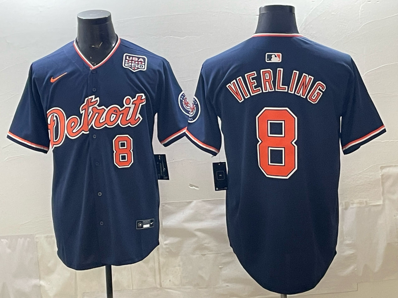 Men Detroit Tigers #8 Vierling blue Nike 2026 MLB Jersey 04090